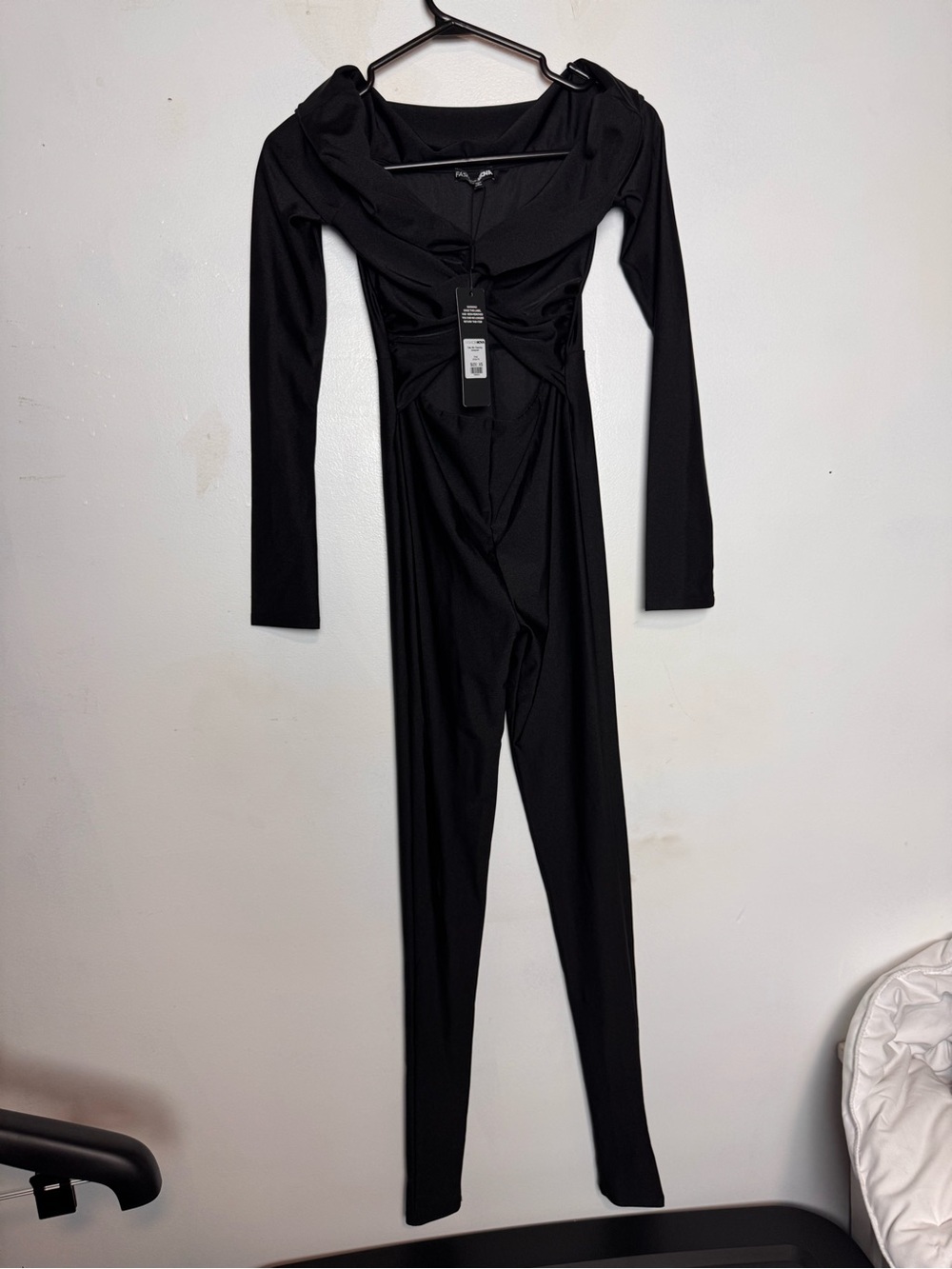 Brand new Fashion Nova take me dancing black bodysuit Size-Xs